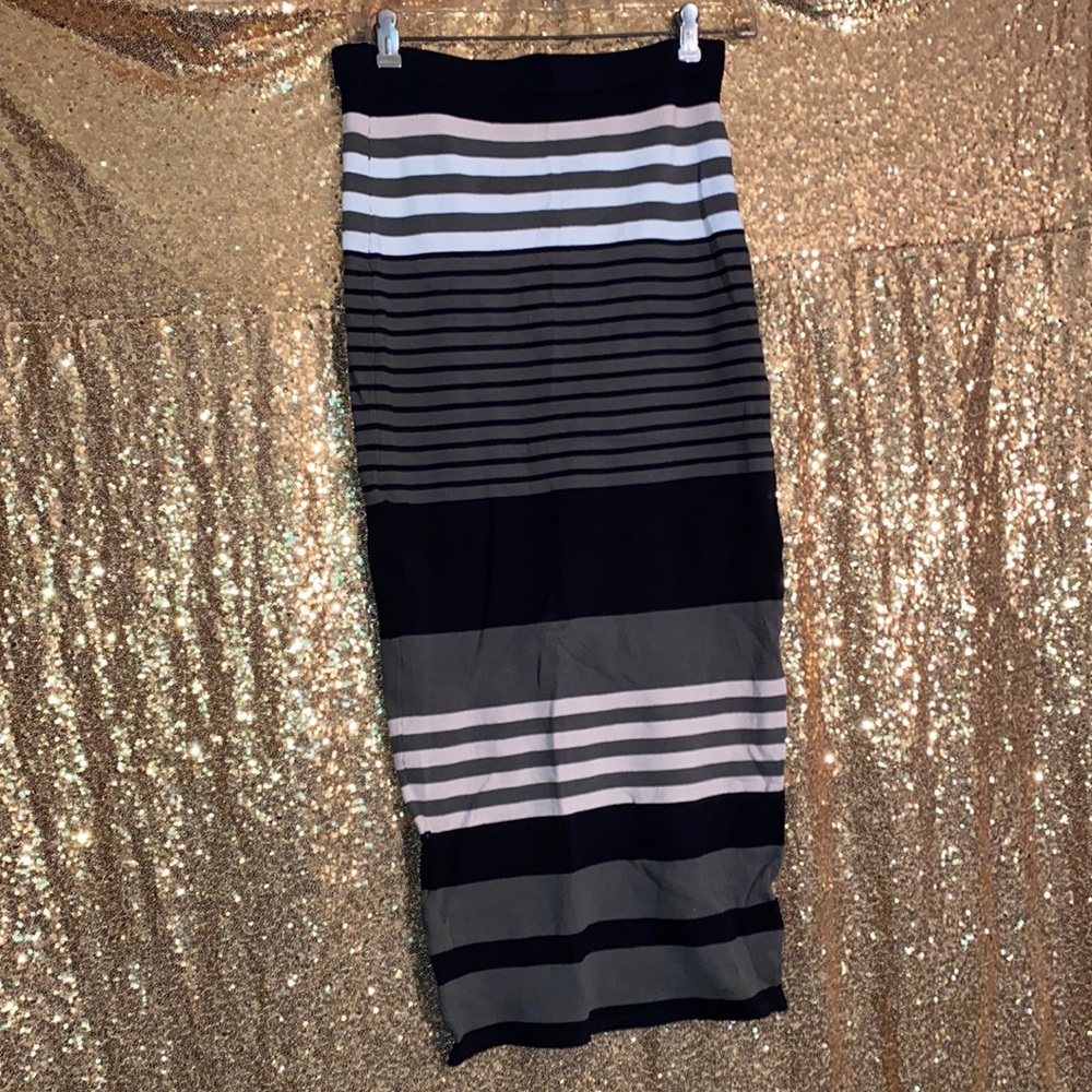 striped bodycon skirt